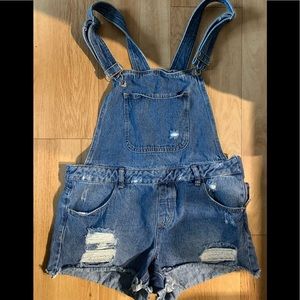 Distressed Jean Romper